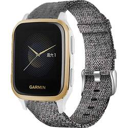 LvBu Armband Kompatibel für Garmin Venu SQ, Nylon Strick Replacement Uhrenarmband für Garmin Venu SQ Smartwatch (grau) von LvBu