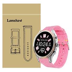 LvBu Armband Kompatibel für Michael Kors Lexington 2, Nylon Strick Replacement Uhrenarmband für MK Access Lexington 2 Smartwatch (Pink) von LvBu