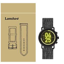LvBu Armband Kompatibel für Skagen Falster 3, Nylon Strick Replacement Uhrenarmband für Skagen Falster 3 Smartwatch (Grau) von LvBu