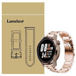 LvBu Armband Kompatibel mit COROS APEX, Classic Edelstahl Uhrenarmband für COROS APEX 42mm GPS Watch (42mm case, Roségold) von LvBu