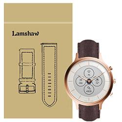 LvBu Armband Kompatibel mit Fossil Charter HR, Quick Release Leder Classic Ersatz Uhrenarmband für Fossil Charter HR Hybrid Smartwatch (Braun) von LvBu