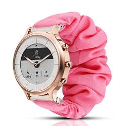 LvBu Armband Kompatibel mit Fossil Charter HR, weiche Haargummis Uhrenarmband für Fossil Charter HR Hybrid Smartwatch (Pink) von LvBu