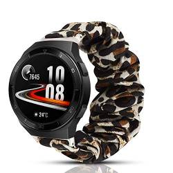LvBu Armband Kompatibel mit Huawei Watch GT 2e, weiche Haargummis Uhrenarmband für Ticwatch Pro Smartwatch (Leapard) von LvBu