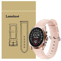 LvBu Armband Kompatibel mit Michael Kors Bradshaw 2, Quick Release Leder Classic Ersatz Uhrenarmband für Michael Kors Access Gen 5 Bradshaw Smartwatch (Pink) von LvBu
