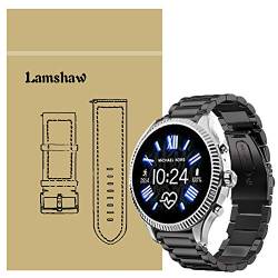 LvBu Armband Kompatibel mit Michael Kors Lexington 2, Classic Edelstahl Uhrenarmband für MK Lexington 2 Smartwatch (Schwarz) von LvBu