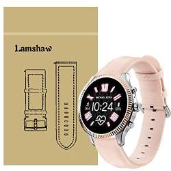LvBu Armband Kompatibel mit Michael Kors Lexington 2, Quick Release Leder Classic Ersatz Uhrenarmband für MK Lexington 2 Smartwatch (Pink) von LvBu