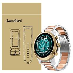 LvBu Armband Kompatibel mit Michael Kors MKGO, Classic Edelstahl Uhrenarmband für Michael Kors Access MKGO Smartwatch (Silber-Roségold) von LvBu