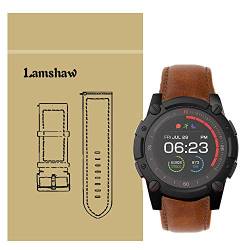LvBu Armband Kompatibel mit PowerWatch 2, Quick Release Leder Classic Ersatz Uhrenarmband für Matrix PowerWatch 2 Smartwatch (Braun) von LvBu