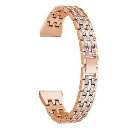 LvBu Damen Edelstahl Bracelet Kompatibel für Michael Kors Lexington 2, Kristall Rhinestone Diamant Uhrenarmband für MK Lexington 2 Smartwatch (Diamond Shine-Roségold) von LvBu