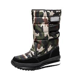 LvRao Winterschuhe Wasserdicht Herren Schuhe Wasserfest Schneestiefel Outdoorschuhe Winter Boots # Grün 41 von LvRao