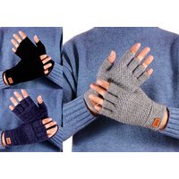 Lycille Strickhandschuhe elegante und weiche Handstulpen für Männer aus Acrylgarn Einheitsgröße (Set) atmungsaktiv, fingerlos, wärmend von Lycille