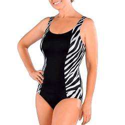 Lycra ® Slimming Black and Zebra Swimsuit - One piece - Size M 8/12 von Lycra