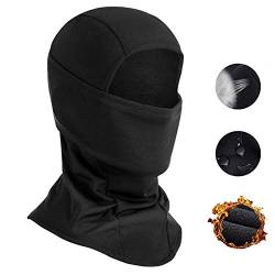 Lyeiaa Sturmhaube Fahrrad, Winter Gesichtshaube Face Shield Motorrad Ski Schlauchtuch Mundschutz Halstuch Bandana Schlauchschal für Damen & Herren, Schwarz von Lyeiaa