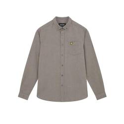 Lyle & Scott Hemd Herren Grau | Regular Fit Oxford Shirt aus 100% Baumwolle mit Brusttasche | Stilvoll und komfortabel Perfektes Business Langarm hemd für Herren mit klassischem Oxford Muster | XS-XXL von Lyle & Scott