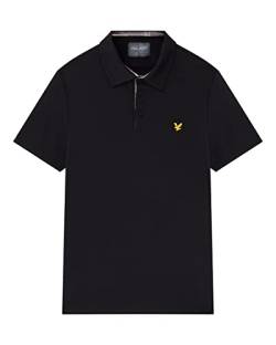 Lyle & Scott Herren Contour Placket Leichtes Golf Polo -Hemd - Jet Schwarz - M von Lyle & Scott