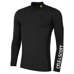 Lyle & Scott Herren Feuchtigkeit Mock Neck Golf Baselayer - Jet Schwarz - L von Lyle & Scott