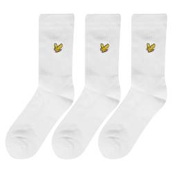 Lyle & Scott Herren Hamilton Sportsocken, Weiß (Bright White 5073), One Size (Herstellergröße: 7-11) (3er Pack) von Lyle & Scott