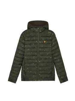 Lyle & Scott Herren Leichte Jacke - Graphic Checker Dark Sage - M. von Lyle & Scott