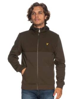 Lyle & Scott Herren Sweatjacke mit Kapuze und Reißverschluss in Olivgrün | Größen XS-XXL von Lyle & Scott