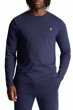 Lyle & Scott Langarmshirt Herren Blau | Premium Plain L/S T-Shirt | Longsleeve Herren aus Baumwolle | XS-XXL von Lyle & Scott