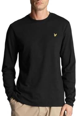 Lyle & Scott Langarmshirt Herren Schwarz | Premium Plain L/S T-Shirt | Longsleeve Herren aus Baumwolle | XS-XXL von Lyle & Scott