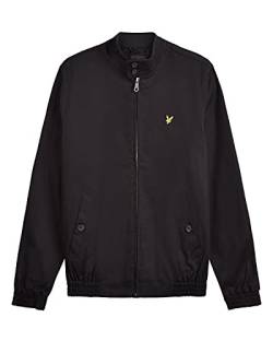 Lyle & Scott Leichte Jacke für Herren schwarz XL - Harrington Jacket casual ohne kapuze - Vintage Bomberjacke von Lyle & Scott