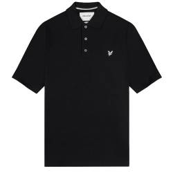 Lyle & Scott Premium Vintage Flatback Pique Polo Shirt - Black-L von Lyle & Scott