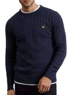 Lyle & Scott Strickpullover für Männer | Casual Cable Jumper | Herren Pullover mit Rundhalsausschnitt aus Wolle und Baumwolle | XS-XXL von Lyle & Scott