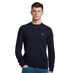 Lyle & Scott Strickpullover für Männer | Casual Crew Neck Lambswool Blend Jumper | Pullover für Herren mit Rundhalsausschnitt ohne Kapuze aus Schafwolle und Nylon | XS-XXL von Lyle & Scott