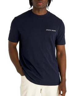 Lyle & Scott T-Shirt Herren Blau M - modisch und bequem, atmungsaktiv, hochwertige 100% Baumwolle, klassischer Schnitt für Jede Figur, Rundkragen, Größen XS-XXL von Lyle & Scott