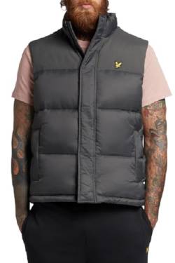 Lyle & Scott Wadded Gilet - Herren Steppweste mit Stehkragen und Adler-Logo, ohne Kapuze für Wanderungen bei kühlem Wetter, in den Größen XS-XXL. von Lyle & Scott