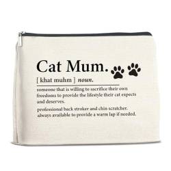 LyoGao Cat Mom Gifts for Women Girl, Best Cat Mom Gift Makeup Bag, Cat Gifts for Cat Lovers, Crazy Cat Lady Gift Cat Mum Cosmetic Travel Bag, Polychrome, 10 x 7 inches von LyoGao