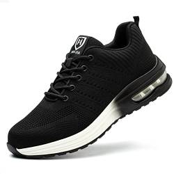 Lyoridra Arbeitsschuhe Herren Sicherheitsschuhe Damen S3 Leicht Sportlich Stahlkappenschuhe Atmungsaktive Stahlkappen Sneaker von Lyoridra