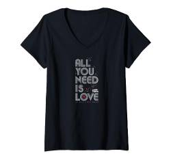 Songtexte von Lennon und McCartney - All You Need T-Shirt mit V-Ausschnitt von Lyrics by Lennon and McCartney