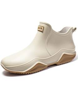 Lyuu Gartenschuhe Kurze Gummistiefel Regenstiefel Wasserdicht Chelsea Boots Schuhe Ankle Unisex Leicht Outdoor Spaziergang Kurz Stiefeletten Herren oder Damen von Lyuu