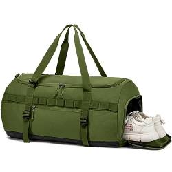 Lyweem Reise Duffle Bag für Herren 60L Sport Duffel Bag Große Größe Weekender Übernachtung Tasche für Frauen Multifunktionale Unisex Turnbeutel mit Schuhfach, Tactical-Green, 60L-molle, Reisen, Sport, von Lyweem