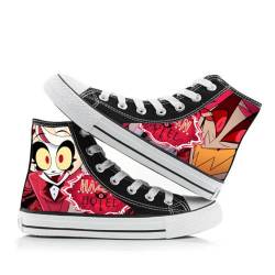 Hazbin Hotel Anime Canvas Schuhe Alastor/Angel Dust Anime Print Schuhe Teenager Unisex Klassisch High Top Sneakers Lace Up Casual Shoes von Lzrong