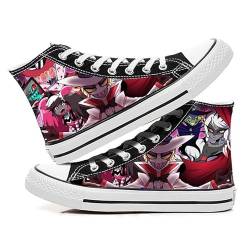 Hazbin Hotel Schuhe Alastor Anime Print Cosplay Lace Up High Top Canvas Shoes Männer und Frauen Teenager Fashion Sneakers Casual Shoes von Lzrong