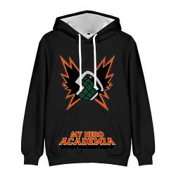 Lzrong Unisex MHA Hoodie Bakugou Katsuki Cosplay Hoodies MHA Pullover Sweatshirt Anime Academia Merch Kapuzenoberteil Für Erwachsene und Kinder (XXS) von Lzrong