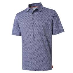 Golf-Shirts für Herren, trockene Passform, feuchtigkeitsableitend, lässiger Druck, kurzärmeliges Poloshirt, Marineblau, quadratisch, Mittel von M MAELREG
