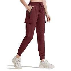 M MAROAUT Damen Wanderhose Cargohose Jogginghose, Leichte Trekkinghose Schnelltrocknend Outdoorhose f¨¹r Sport und Freizeit von M MAROAUT