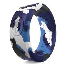M MAUI RINGS Best Silicone Wedding Ring by SOLID Style Silikon Hochzeitsring für Herren Ehering Verlobungsringe Gummi Ring Herren Ringe Silikon Ring Arctic CAMO Ring [DE 62] US:10 / UK:T-U(19.76mm) von M MAUI RINGS