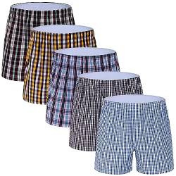 M MOACC Herren American Boxershorts, 3er oder 5er Pack 100% Baumwolle Boxershorts für Herren, Weich, Atmungsaktiv, für Herren & Jungen(5 Pack-T2,L) von M MOACC