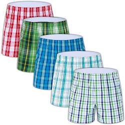 M MOACC Herren American Boxershorts, 3er oder 5er Pack American Boxershorts im S-XL, Weich, Atmungsaktiv, Packs in vielen Farben(5 Pack-T3,M) von M MOACC