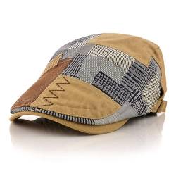 M MOACC Schiebermütze Barret Flat Cap Schirmmütze für Herren Damen, Gatsby Newsboy Cap Baskenmützen Golfermütze von M MOACC