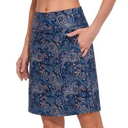 MOTEEPI Womens Golf Skirt Knielange Röcke Röcke für Frauen Casual Athletic Tennis Sapphire Blue 3XL von M MOTEEPI