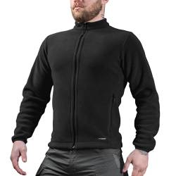 M-Tac Nord Polartec 200 Fleecejacke für Herren – Military Style Sweatshirt Tactical Full Zip Warm Sweater, Schwarz, L von M-Tac