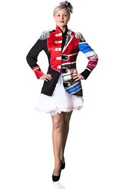 M&G Atelier Gardemix Jacke Lappen Damen Patchwork Karnevalskostüm Uniform Fasching Schwarz (38) von M&G Atelier