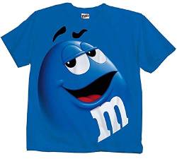 M&M's Candy Silly Character Face T-Shirt (Blue-Adult M) von M&M'S