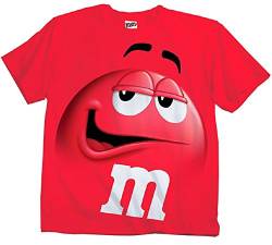 M&M's Candy Silly Character Face T-Shirt (Red-Youth L) von M&M'S